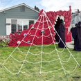 thumbnail image 3 of Telaraña de Halloween triangular - Decoraciones de Halloween para exteriores - Telaraña de cuerda grande con gancho para decoración de jardín de Halloween, 3 of 5