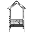 thumbnail image 4 of Tcbosik 8.1FT Garden Arch with Convertible Outdoor Bench & Plant Stand, Heavy Duty Metal Arbor Trellis for Climbing Rose/Vines, Powder Coated Rust-Resistant Lawn Decor Archway, Black, 4 of 9