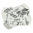 thumbnail image 1 of Ambesonne Beige Black Place Mats Set of 4, Musical Instruments, Standard Size, Beige Black, 1 of 6