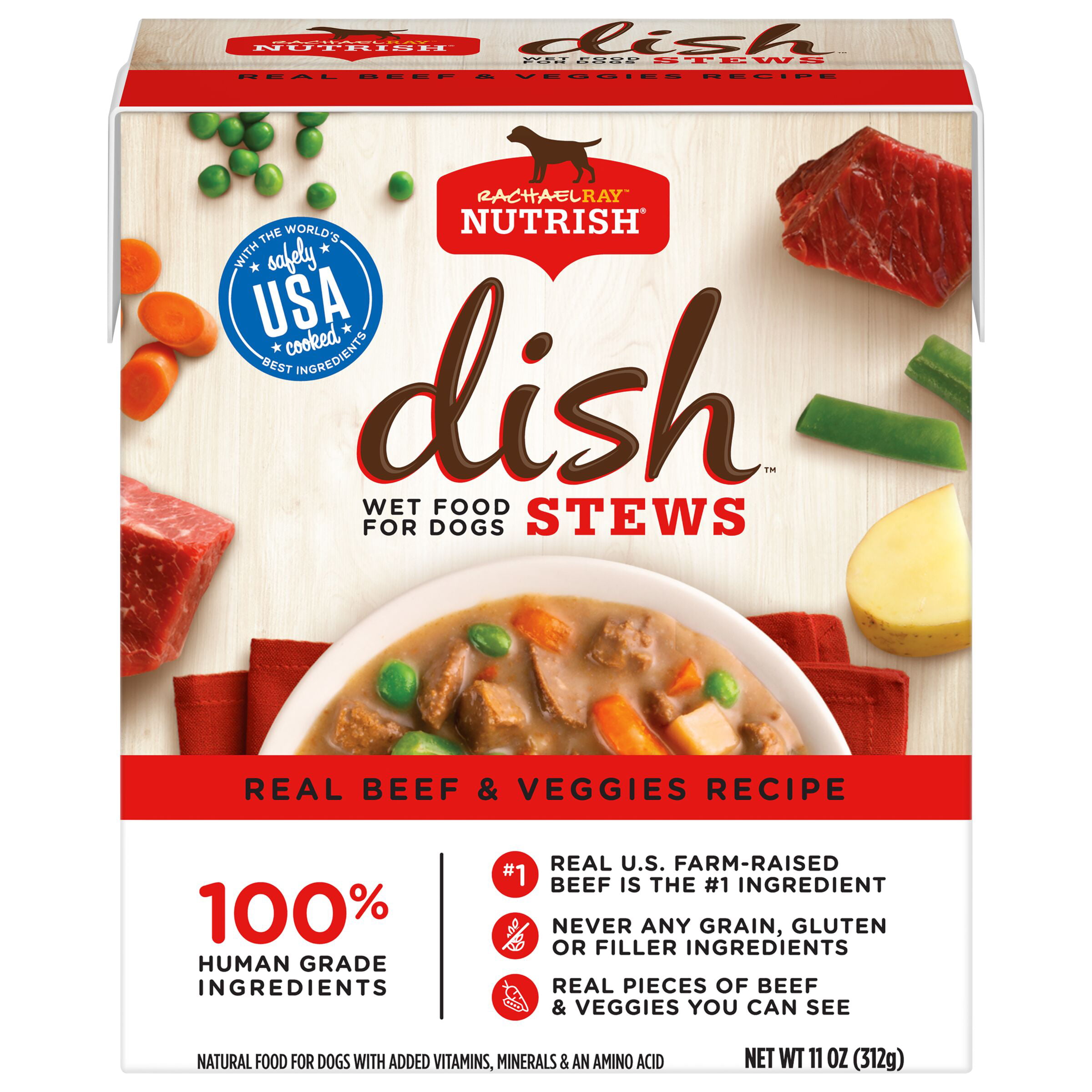 Rachael Ray Nutrish DISH Stews Natural Grain Free Wet Dog Food, Real ...