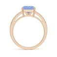 thumbnail image 2 of Angara Natural 2.25 Ct. Tanzanite with Diamond Classic Ring in 14K Rose Gold for Women (Ring Size: 3), 2 of 9
