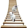 thumbnail image 6 of Toys Wall-mounted Activity Cat Wood Sisal Scratcher Climber Furniture Cat Bridge Rope Steps Kitten Ladder Kitten Post Wall, 6 of 10