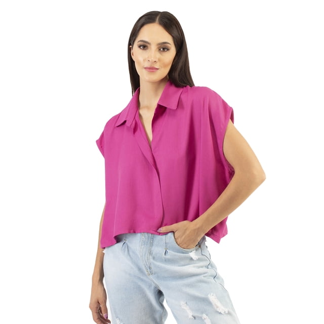 Crop top camisero de lino AMAD Casual para mujer Talla XL