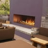 Empire Paintball 48'' Integrated LED Lighting System Natural Gas Stainless Steel Linear Fireplace