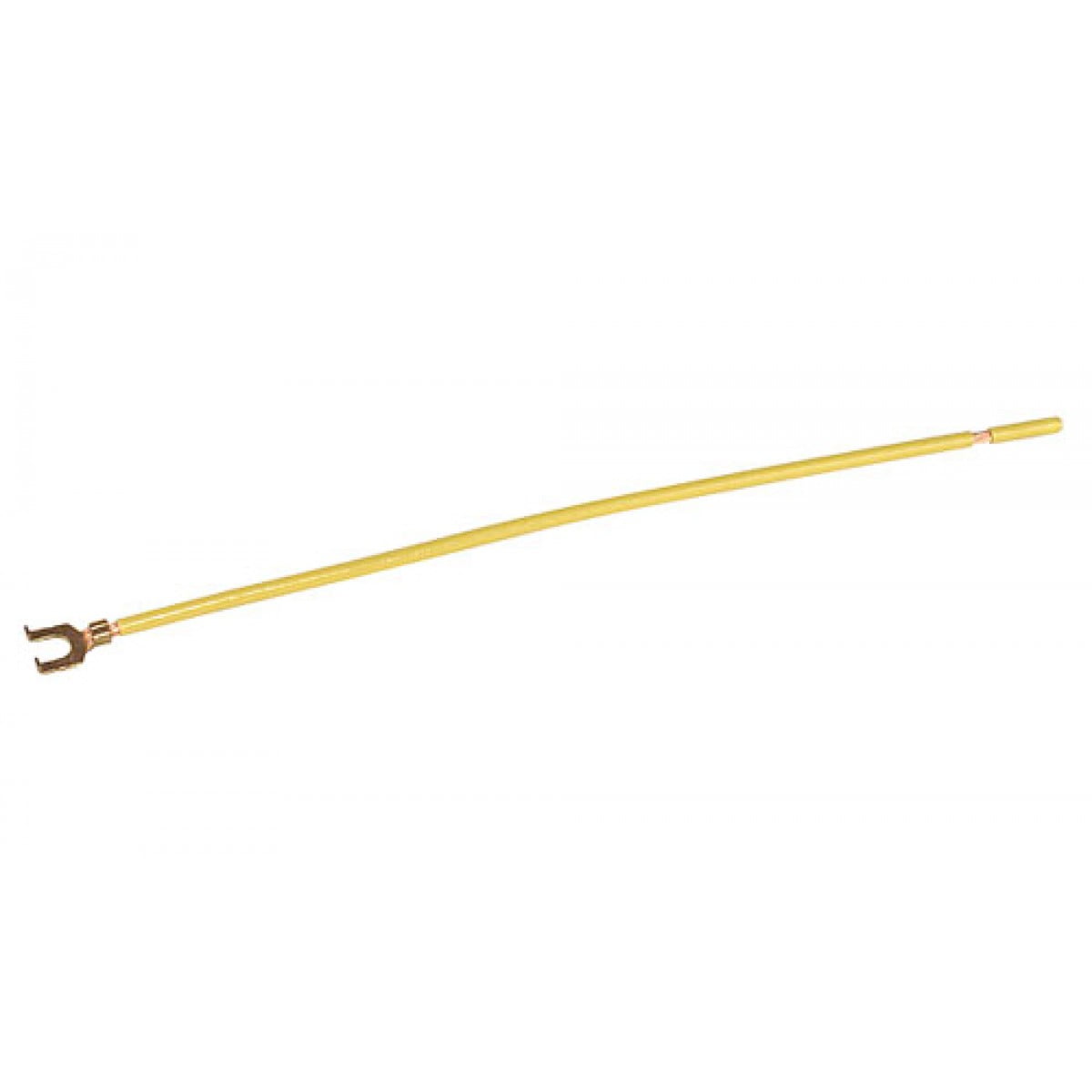 5 Pcs, 8 In. Yellow 12 Gauge Stranded Wire Grounding Pigtail w/Fork & Strip Terminal Ensure Safe