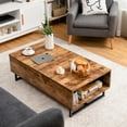 thumbnail image 4 of Gymax 43'' Lift Top CoffeeTable W/ Storage Compartment & Metal Frame Coffee, 4 of 10