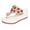 Red, variant on Glitter Rhinestones Pearl Wedge Dressy Flip Flops for Women Vintage Indian Metallic Gemstones Platform Chunky High Heeled Slip on Slides Sandals Beach Summer Bride Wedding Red Size 9.5