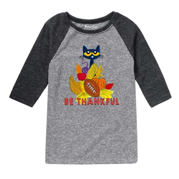 Pete The Cat - Thankful Kids - Toddler And Youth Raglan