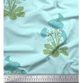 thumbnail image 1 of Soimoi Georgette Viscose Fabric Leaves & Floral Block Print Sewing Fabric Yard 42 Inch Wide, 1 of 3