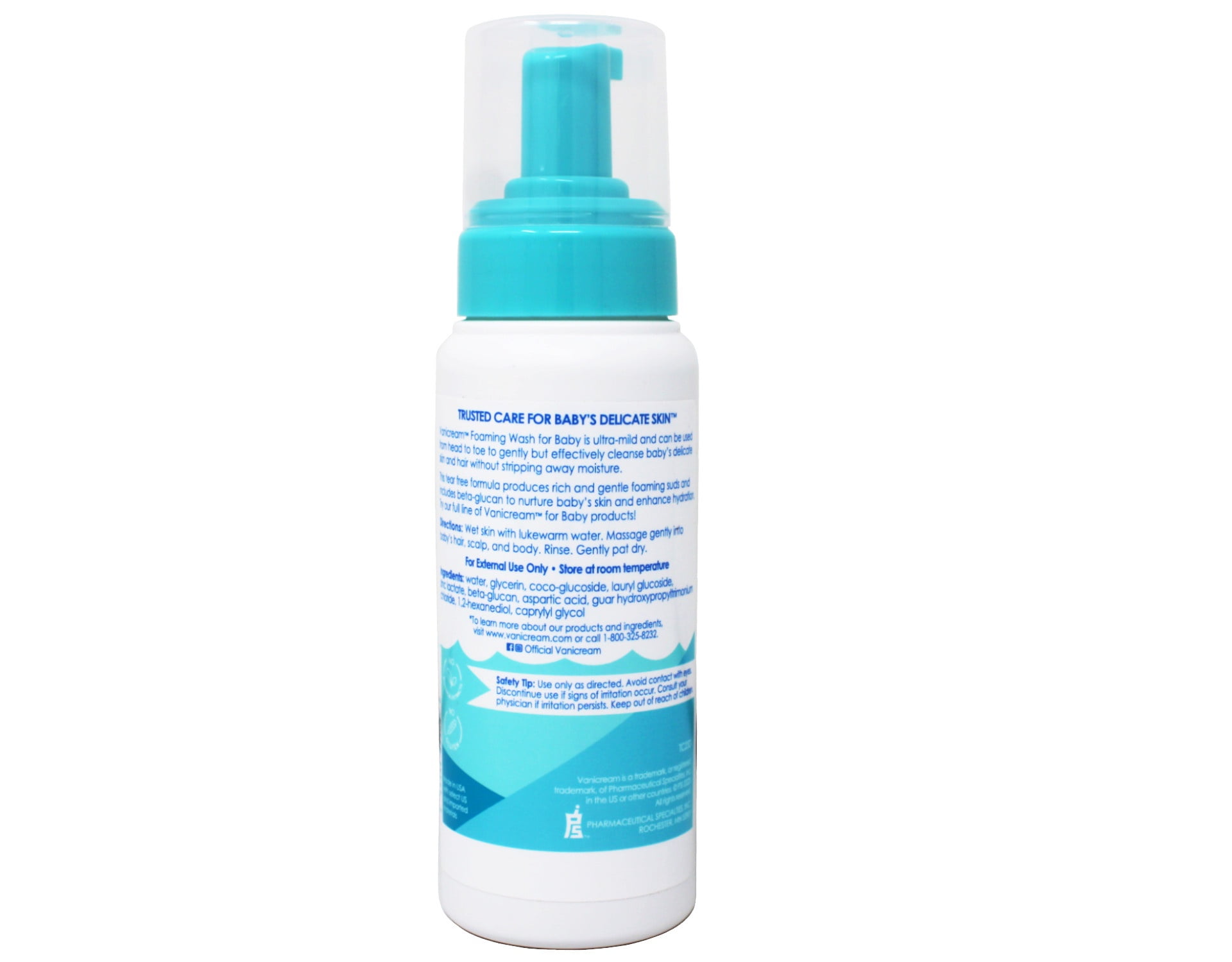 (2 pack) Vanicream Foaming Wash, For Baby, Sensitive Skin, Tear Free, 8 fl oz (237 ml)