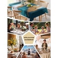 thumbnail image 6 of Abstract Teal Gold Tablecloth Square Table Cloth 54x54, Waterproof Outdoor Table Cloth Covers Decorative Table Protector, Green White Wall Art Textured Washable Table Cover for Kitchen Dinning Party, 6 of 8