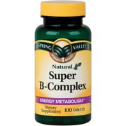 Spring Valley Natural Tablets Super B-Complex Tablets, 100 Count