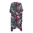 thumbnail image 3 of FKELYI Kimono Coverups for Women Soft Beach Cover Up Cinco de Mayo Flower Human Skeleton Print Half Sleeve Summer Cardigan Bikini Cover Ups Resort Wear Casual Cruise Outfits, 3 of 6