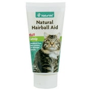 Angle View: NaturVet Cat Hairball Aid Remedy Treatment Plus Catnip 3oz Gel Tube