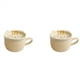 thumbnail image 1 of 2X Tazas de Café de Cerámica Creativas con Tapa de Porcelana de Desayuno Familiar de Jugo de Leche Bebida (Amarillo), 1 of 2