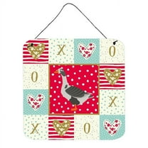 Caroline's Treasures CK5322DS66 West of England Goose Love Wall or Door Hanging Prints, Red, 6x6, multicolor