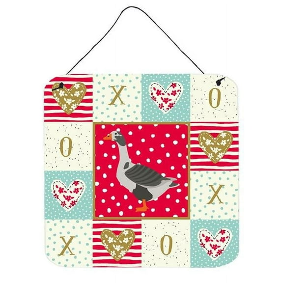 Caroline's Treasures CK5322DS66 West of England Goose Love Wall or Door Hanging Prints, Red, 6x6, multicolor
