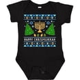 thumbnail image 3 of Inktastic Happy Chrismukkah Sweater Style with Menorah and Trees Boys or Girls Baby Bodysuit, 3 of 5