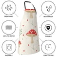 thumbnail image 5 of Kdxio Flat Mushrooms Apron with Pockets Adjustable Kitchen Aprons for Men Women Waterproof Aprons for Cooking,Drawing,Crafting, Baking Household Cleaning, 5 of 8