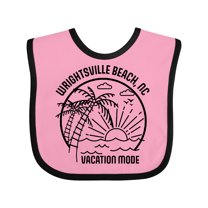 Inktastic Summer Vacation Mode Wrightsville North Carolina Boys or Girls Baby Bib