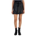 thumbnail image 1 of Tinseltown Womens Faux-Leather A-line Skirt, Black, X-Small, 1 of 1