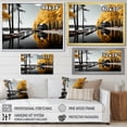 thumbnail image 4 of Designart "Lakeside Retreat Serenity by the Yellow Grey Lake II" Lake House Cottage Floater Framed Canvas Wall Art, 4 of 7