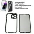 thumbnail image 3 of Magnetic Phone Case, Aluminum Alloy Mobile Phone Shell Double Sided Glass Protector Black  for Office, 3 of 7