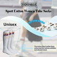 thumbnail image 4 of SOCKS'NBULK 60 Pairs Wholesale Bulk Sport Cotton Crew, Ankle, Tube Socks for Women"Sock Size 9-11" (Womans Usa White Tube), 4 of 7