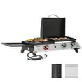 thumbnail image 3 of Royal Gourmet 3-Burner Portable Gas Griddle with Side Burner, PD1305H, 3 of 12