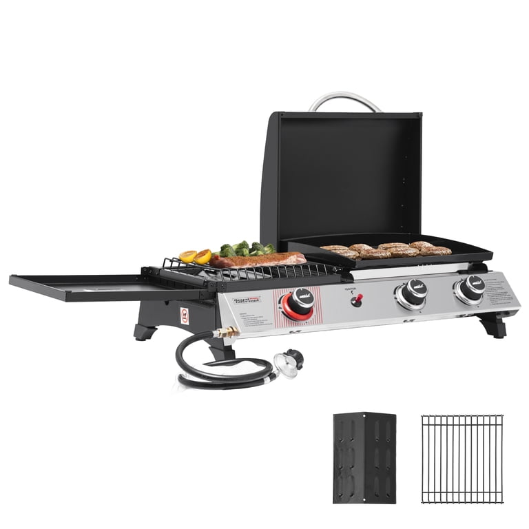 Royal Gourmet PD1305H 3-Burner Gas Griddle with Side Burner photo 2