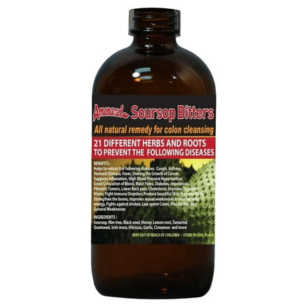 Amenazel Herbal Soursop Bitters 16 OZ - Nourish Your Well-being Naturally