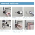 thumbnail image 5 of Silver Bathroom Towel Rail with 4 Bars 180Rotating Towel Rails SUS304 Stainless Steel 32CM Wall Mounted Towel Rails for Bathroom Kitchen Sink, 5 of 5