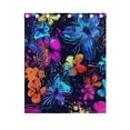 thumbnail image 4 of Flowers Graffiti Curtains Black Out Curtains for Sliding Glass Doors Bedroom Living Room Bathroom 2 Panels Set, 4 of 5