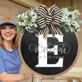 thumbnail image 1 of Clearance! Unique A Z Last Name Year Round Front Door Wreath With Bow 16, 1 of 4