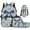 Blue Camo Navy Bow, variant on HUIACONG Deer Camo Brown Bow Kids Backpack Set for Girls with Lunch Box Insulated Water Bottle 4Pcs Backpack and Water Bottle Cover with Padded Strap for Girl Kid Students Elementary School Age 6-12