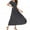 Black, variant on Plus Size Summer Dresses Fashion Women O-Neck Short Sleeve Beach Polka Dot Bandage Long Maxi Dress White