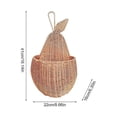 thumbnail image 4 of Rattan Pear-Shaped Storage Basket Handmade Wicker Wall Hanging Organizer for Home, Bathroom Decor, 4 of 5