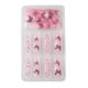 thumbnail image 5 of Uñas postizas con diamantes de imitación, uñas postizas rosas, mariposas, uñas brillantes para damas y niñas, 24 Uds., 5 of 6