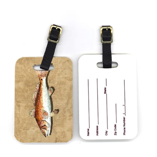 Carolines Treasures 4 x 2.75 in. Pair of Red Fish Luggage Tag