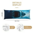 thumbnail image 2 of KLL Ultra Soft Microfiber Body Pillow Cover/Pillowcases 20"x54" with Hidden Zipper Closure-Open-Mouthed Shark, 2 of 5