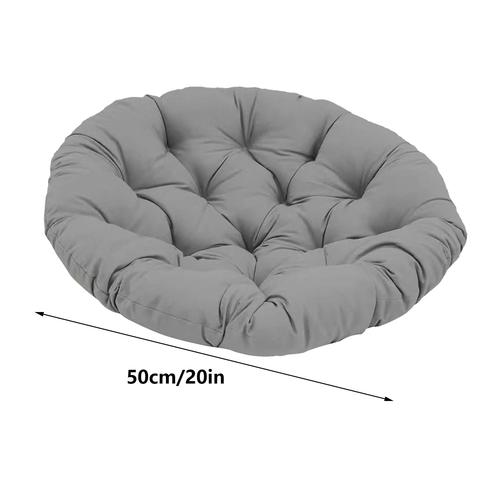 Hanging Chair Cushion Round 20 Inch Washable Waterproof Patio Rocking Chair Seat Pad, Egg Shape Indoor Outdoor Replacement Cushion for Garden Basket Swivel Chair, Floor Mat, Meditation(50x50cm, 1PC)