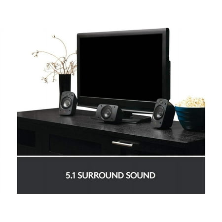 Logitech - Z906 5.1-Channel Satellite Surround Sound Speaker System (6-Piece) - Black