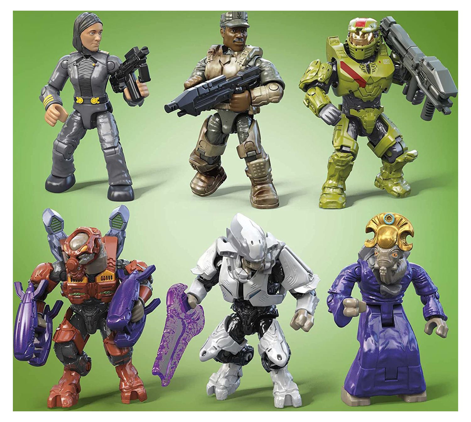 Mega Construx Pro Builders Halo 20th Anniversary Character 5 Pack ...