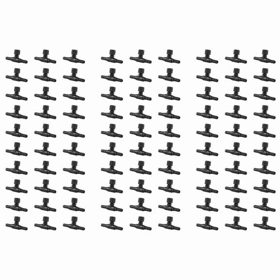 90 Pieces 2-Port Fish Tank Valve Plastic Air Pump Control Aquarium T-Shaped