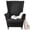 Black, variant on CJC Wingback Chair Slipcover, 2-Piece Stretch Wing Back Chair Cover with Cushion Cover, Armchair Covers Furniture Protector for Living Room Bedroom (Dark Gray)