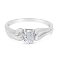 thumbnail image 6 of 14k White Gold Oval White Topaz Ring, 6 of 6