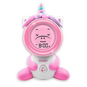 Sharp Ready to Wake Unicorn Sleep Trainer Kids Alarm Clock for Ready to Rise Ceiling Projection Nightlight
