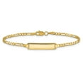 thumbnail image 6 of Auriga Fine Jewelry 14K Yellow Gold Figaro Diamond Cut ID Bracelet 7inch for Women, 6 of 6