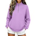 thumbnail image 7 of Quarter Zip Pullover Women Polo Shirts Mock Neck Sweatshirt for Women Athletic Sport Fall Outfits Long Sleeve Game Day Sweatshirt Football Mom Shirts Basic Tops Boyfriend Preppy Y2K Sweatshirts, 7 of 7