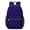 Blue and Black, variant on Purple and Black Wavy Checkered Pattern 17" School Backpacks for Teens,Waterproof Oxford Fabric,S-Shape Padded Straps for School,Travel,Hiking,Camping